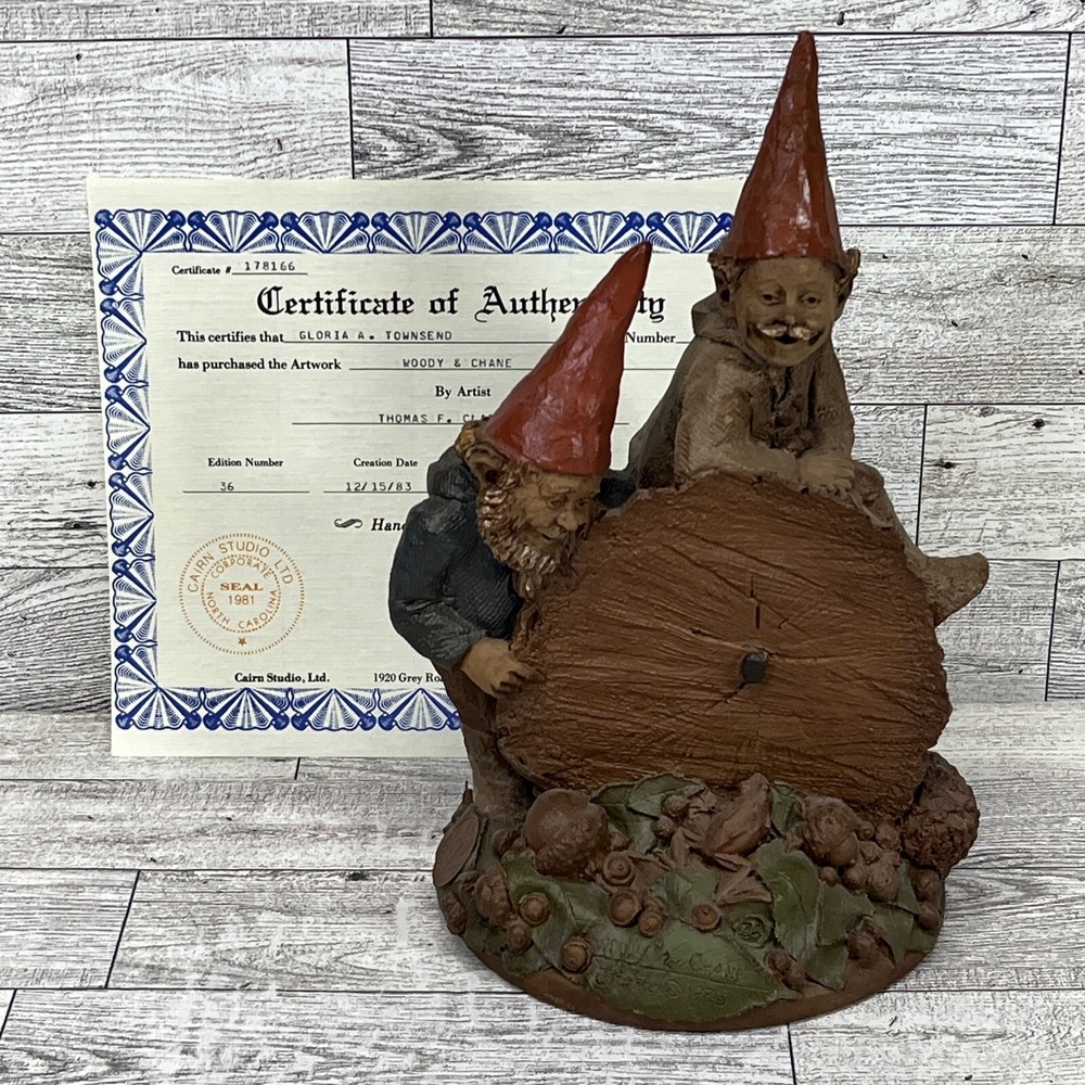 Woody And Chane-R 1983 Tom Clark Gnome Cairn Studio Item #1015 Edition #36‎